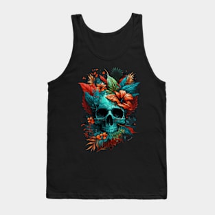 Tropical Skull Head design #1 Tank Top